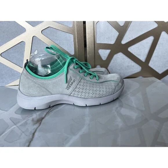 Dansko Elise Sneaker Sz 39 Us 8.5 9  Gray Suede Leather Comfy Athletic Shoes Wmn - Picture 2 of 13